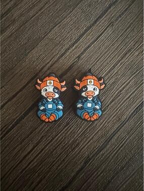 2 New Cow focal Bead Charms